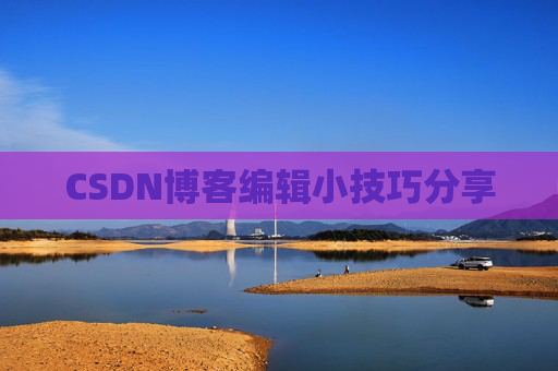CSDN博客编辑小技巧分享